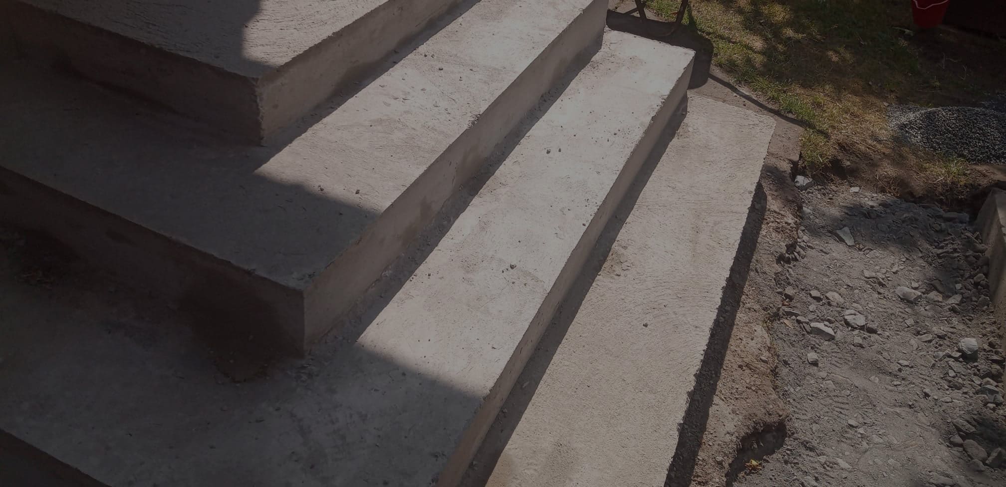 Treppe aus Beton in Nahaufnahme